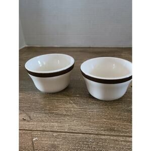 Vintage shenango china Restaurant Ware Bowls Dipping Sauce Bowls Beige Brown...